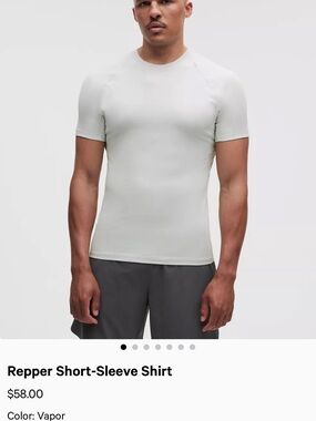 Never worn lululemon athletica Repper Short-Sleeve Shirt in Vapor